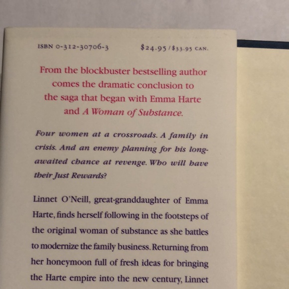 ⭐️3 for $15⭐️ Hardcover | Just Rewards by Barbara Taylor Bradford - Picture 5 of 5